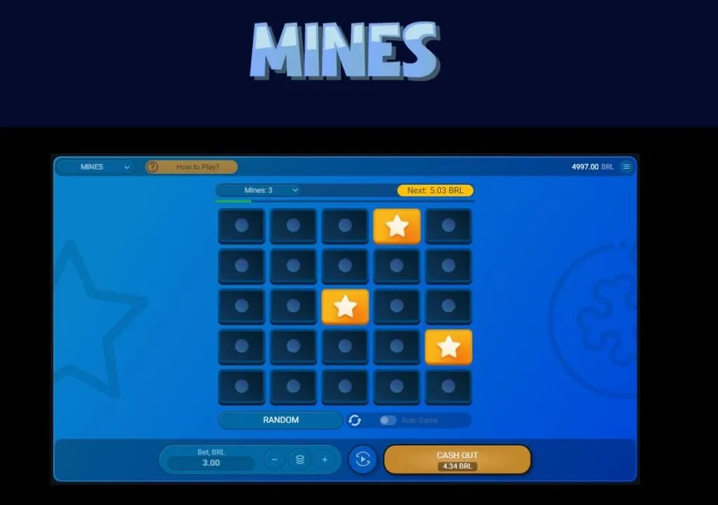 Mines Gameplay Grid